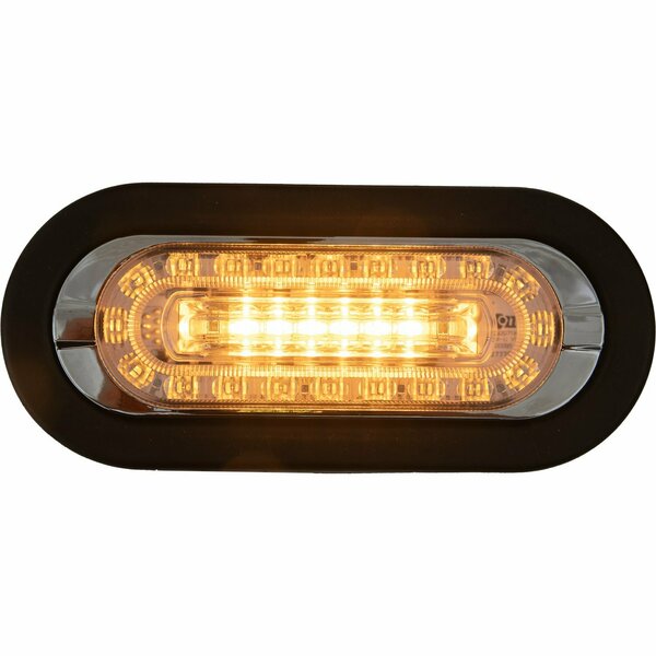 Buyers Products Combination 6 Inch LED Amber Marker Light with Amber/Clear Strobe Light 5626226